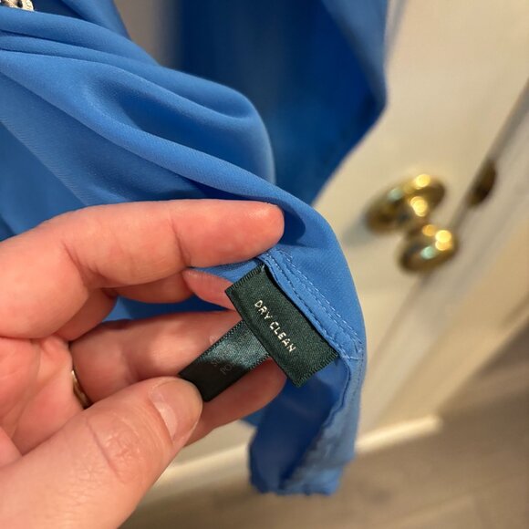 Lauren Ralph Lauren Women's Blue Button-Down Blouse Shirt ~ XS - Picture 4 of 5